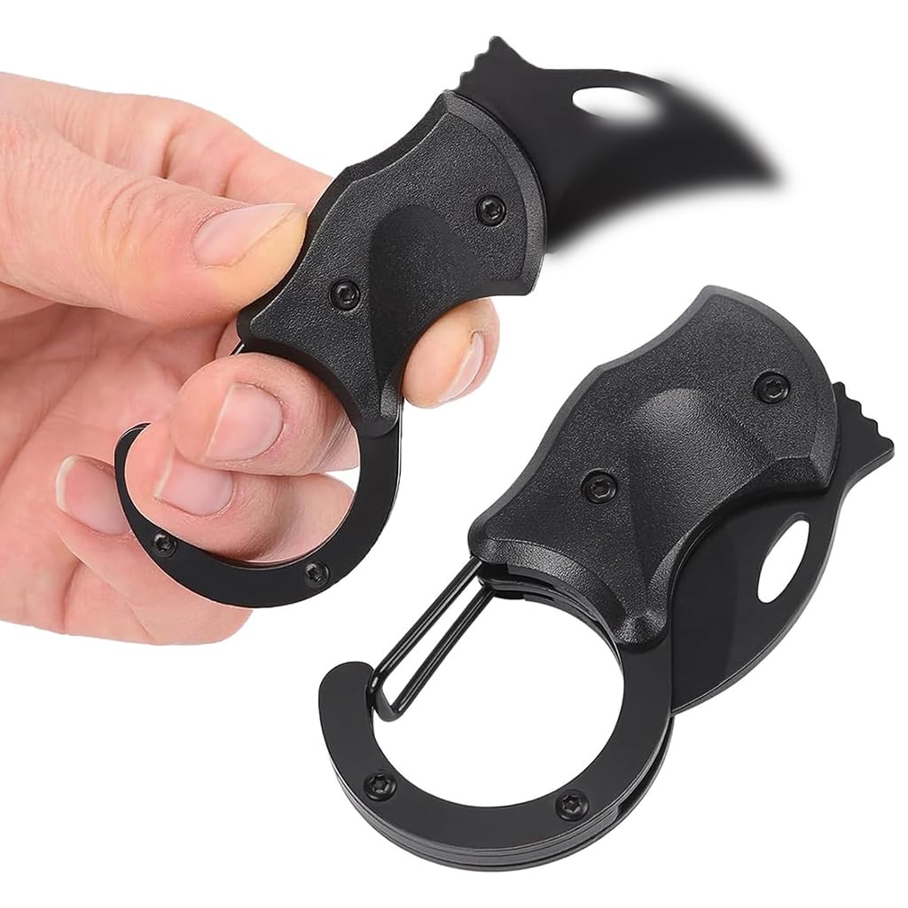 Proberos Pocket Cutter for Keychain Stainless Steel Mini 1.34 Inches Folding Cutter with Quick Release Carabiner Box Opener Cutter Self- Defence Gadget Multifunctional Folding Cutter Proberos Pocket Cutter for Keychain Stainless Steel Mini 1.34 Inches Folding Cutter with Quick Release Carabiner Box Opener Cutter Self- Defence Gadget Multifunctional Folding Cutter